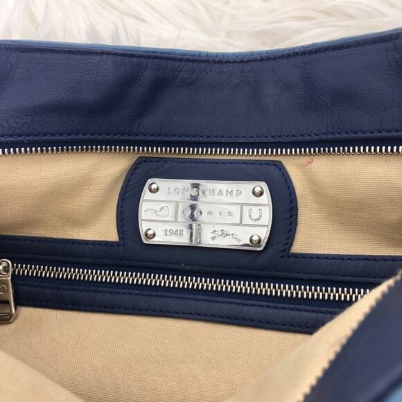 Longchamp Lm Cuir Lagoon Zipper Tote Shoulder Bag - Picture 10 of 13